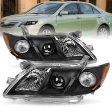 For 2007 2008 2009 Toyota Camry Black Housing Headlights Headlamp Set Leftright For 2007 2008 2009 Toyota Camry Black Housing Headlights Headlamp Set Leftright