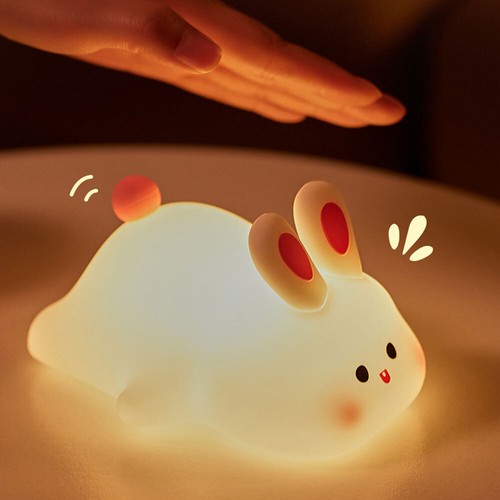 Big face rabbit patting small night light colorful toy ornaments AU - Picture 11 of 15