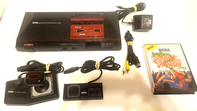Sega Master System Console With Double Dragon Hookups and 2 OEM Controllers