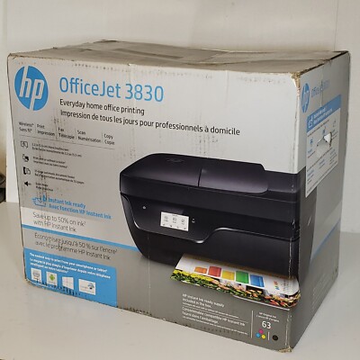 HP OfficeJet 3830 All in One Inkjet Wireless Printer Brand New Sealed Genuine 