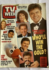 TV Week 1991 Mar 16- Neighbours,Home & Away, Logies Warrant Poster INXS 
