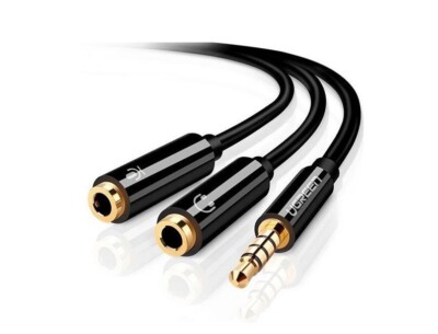Adapter Ugreen 3.5 Mm - 2 X 3.5 Mm 3.5Mm Male, 2X3.5Mm Female, 0.2 M, Black
