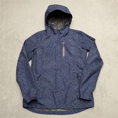 Paradox Rain Jacket Women Small Blue Hooded Zip Pockets
