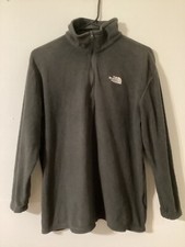 The North Face 1/4 zip fleece jacket, mens size medium, dark gray