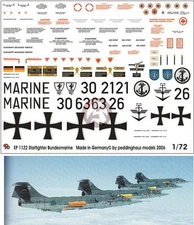 Peddinghaus 1/72 F-104 Starfighter Bundesmarine Modern German Navy Markings 1122