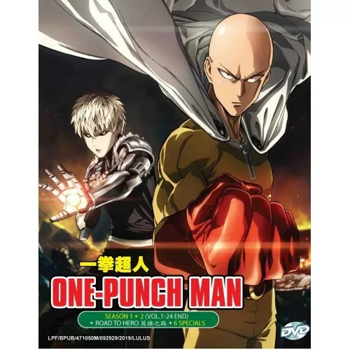 ONE PUNCH MAN (SEASON 1+2) - ANIME TV SERIES DVD (1-24 EPS + MOVIE + 6  SPECIAL) 