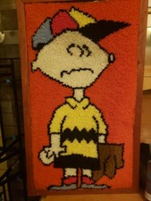 latch hook rug vintage