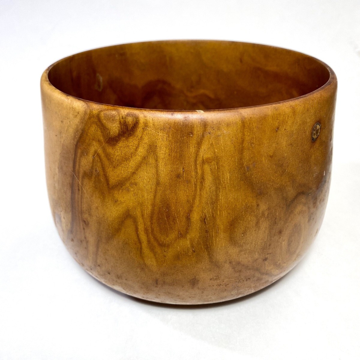 Antique Hawaiian Kou Wood Thin Walled Bowl Diameter 7.75