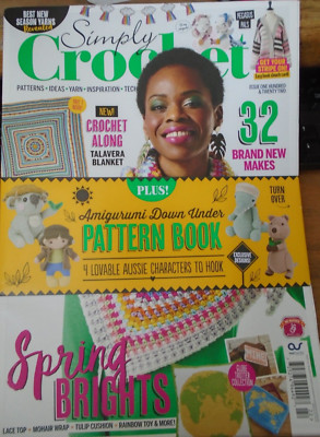 Simply Crochet Magazine Issue 122 Spring Brights With Down Under Pattern NOS