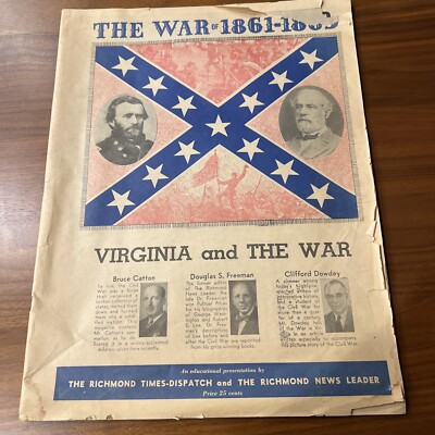 The War Of 1861-1865 Newspaper By The Richmond Times Dispatch Published 1961