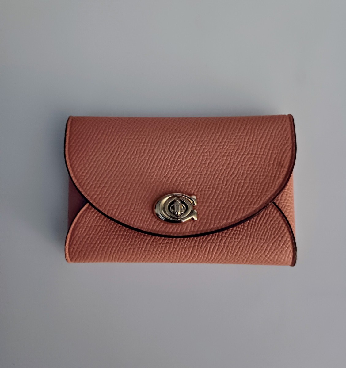 Coach Turnlock Small Pouch Fasion Pink Pebbled Leather 4 Inches | eBay 