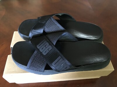 UGG Black Mesh Platform Slides UGG Women Emily Mesh Platform Slide Sandals Size 9 Black  main image 3