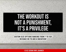 Workout Banner - Home Gym Wall Art - Motivational Decor