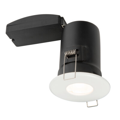 SAXBY Shield PLUS MV Bad 50W matt weiß P65 GU10 73mm Ausschnitt Strahler