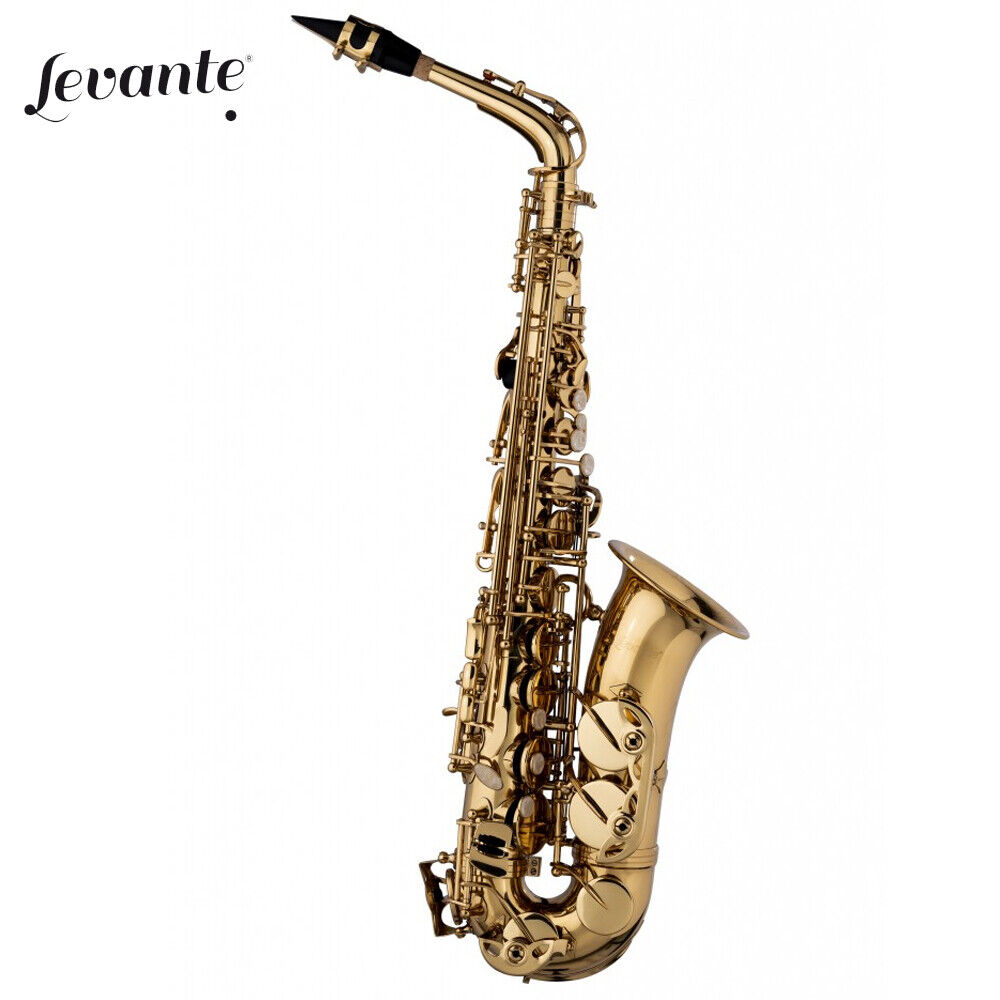 Levante LV-AS4105 of Alto Gold Lacquered Saxophone with Case |