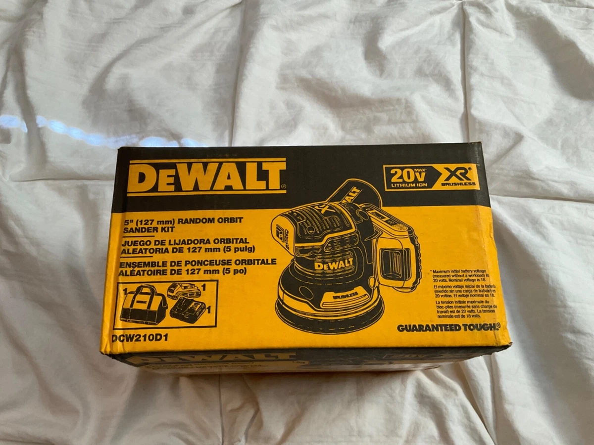 DEWALT 20V MAX* Random Orbit Sander, 5-Inch, Cordless Kit (DCW210D1) 