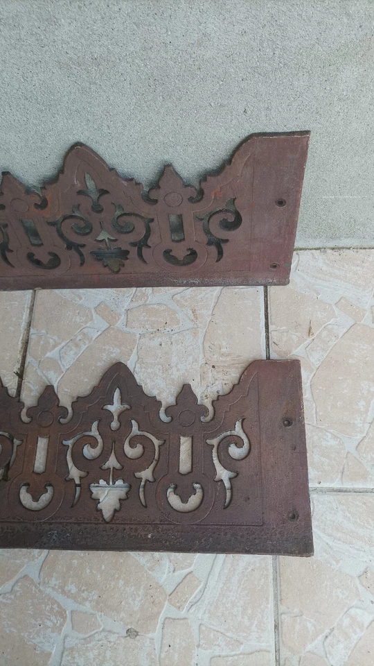 Lot de 2 balconnières garde-corps en fonte 19ème - Photo 3/4