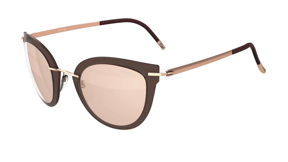 Gafas de sol Silhouette 8155 marrón 6252 oro rosa titanio 62-15-145 Foto 2 de 2