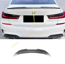 For 2019-24 BMW 3 Series G20 Carbon Look PSM Style Rear Tail Trunk Spoiler Wing