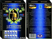 100% Original gold man blue 12000/ a pack of 10 count  buy 4 get 1 free
