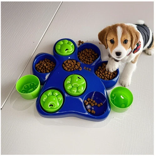 Dog Puzzle Slow Feeder, Boredom Buster, Treat Dispenser Paw Hide IQ Toy for Dogs