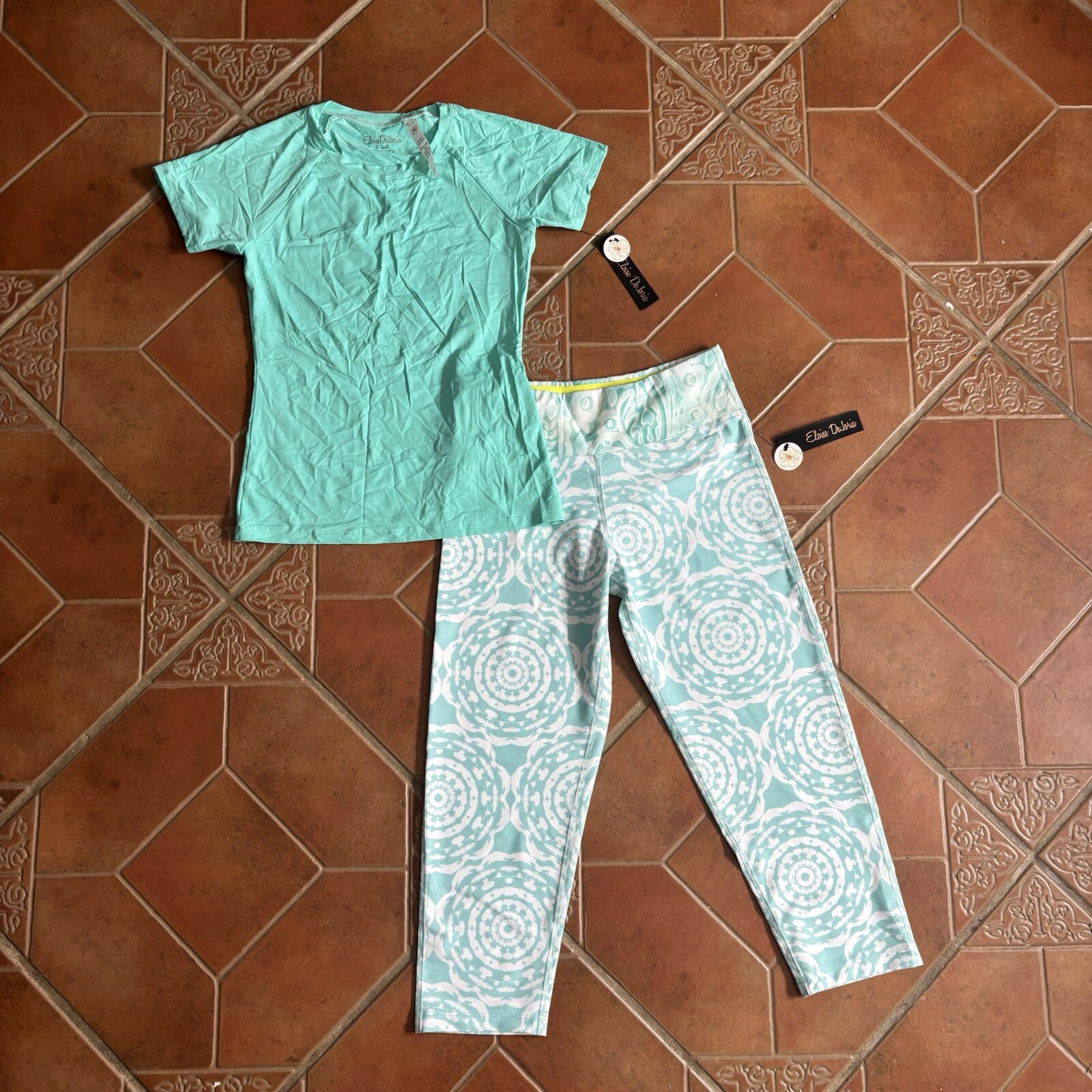 ALTRA Set leggings e top Eloise DeJoria Aqua Chartre Activewear donna taglia XS