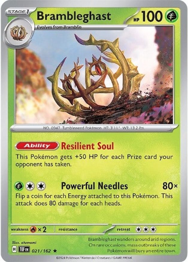 Pokemon Brambleghast (21/224) Temporal Forces LP HOLO