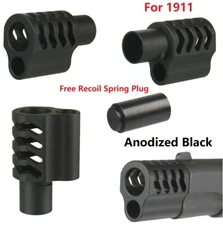1911 .45 ACP Muzzle Brake Compensator,Chevron Side Port,Anodized Black