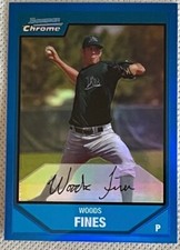 Woods Fines 2007 Bowman Chrome Prospects Blue Refractor  #78/150 BC164