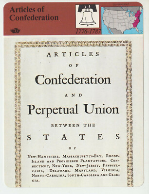ARTICLES OF CONFEDERATION 1776-1787 States Nation 1980 STORY OF AMERICA ...