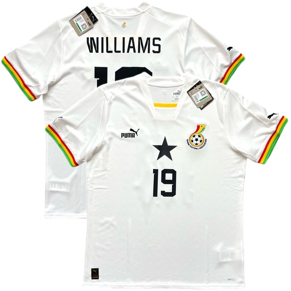2022/23 Ghana Home Jersey #19 Williams Large Puma World Cup Africa NEW