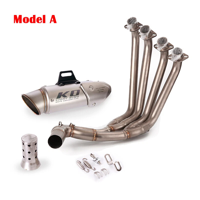 Sistema deslizable de tubo de escape completo para Honda CBR650R CBR650F CB650F CB650R 2014-23 Foto 4 de 4