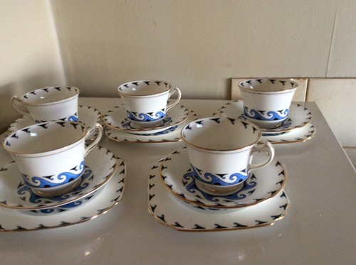 5 SET TRIO NUOVI CHELSEA - STAFFORDSHIRE ""WAVERLEY"" BONE CHINA - FREEPOST UK - Foto 1 di 8
