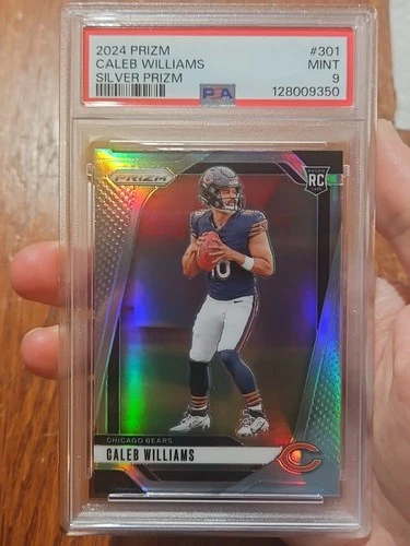 2024 PRIZM SILVER CALEB WILLIAMS RC PSA 9  Rookie Chicago Bears #301