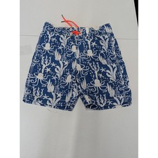 GapKids Boys Navy Blue Octopus Coral Print Swim Trunks Board Shorts Size S 6-7