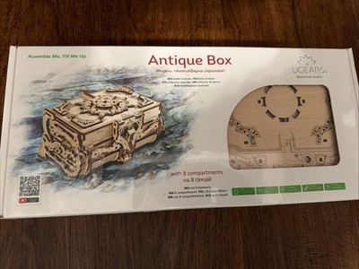 UGears Antique Box Mechanical Models Puzzle Kit Wooden 3D Model Jewelry Box Kit