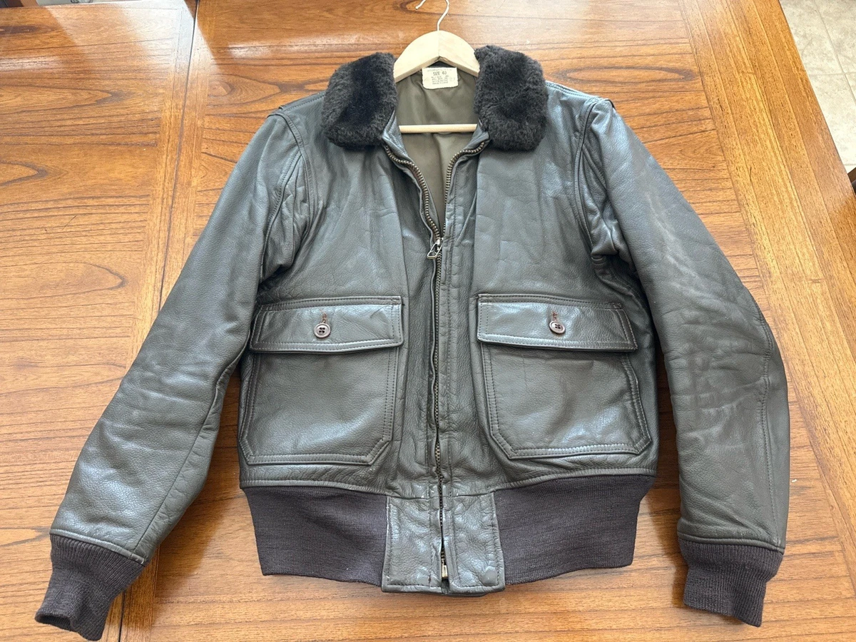 VTG 70' USN G-1 Flight Jacket Brill Bros MIL-J-7823E Size 40