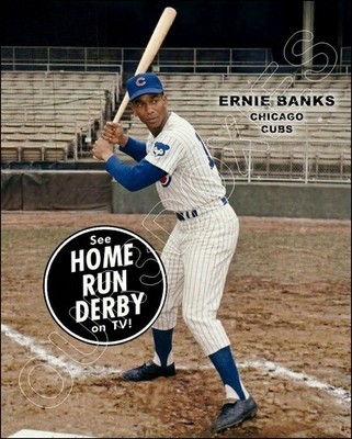Ernie Banks Photo 8X10 - 1960 Home Run Derby Cubs  Buy Any 2 Get 1 Free