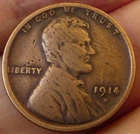 KEY DATE 1914-D LINCOLN CENT F DETAILS