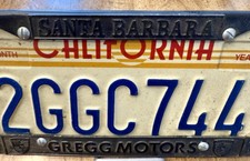 Large Vintage California License Plate Frame - 1960s Style Chrome 5x8 Brand New