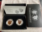 2023-S Reverse Proof $1 Morgan and Peace Silver Dollar 2pc Set Box ,OGP & COA