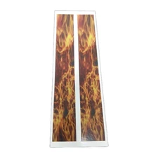 12 Pack 7" Arrow Wraps: Black w/ Orange Realistic Fire: Vinyl Stickers: 1" Wide