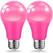 JAHEKS LED Pink Light Bulbs for Outdoor Indoor, 9W(60W Equivalent) E26