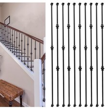 10-Pack Iron Balusters   1/2 Square Metal Stair Spindles Hollow Double 