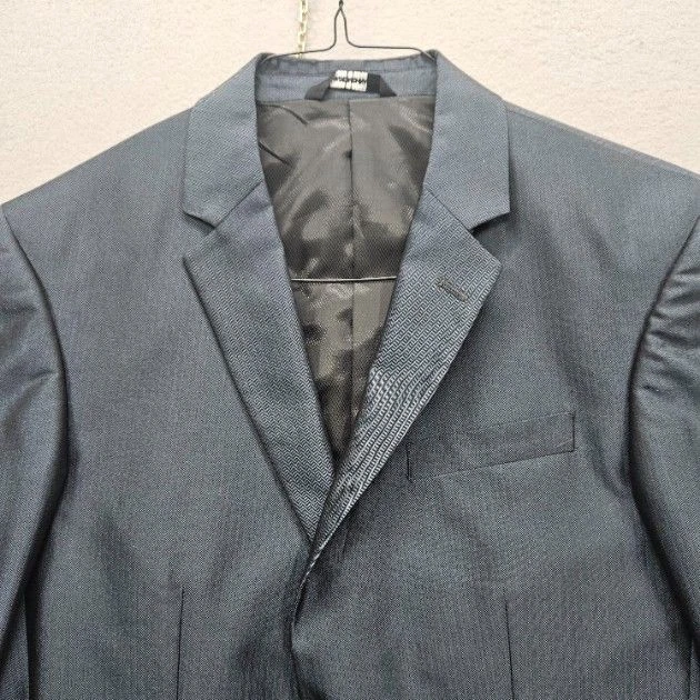 Structure Men Size Large Gray Blazer Jacket Two-Button Notch Lapel - Image 2 of 4