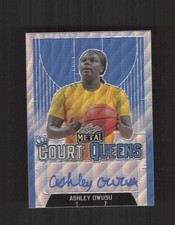 2021-22 Leaf Metal #CQ-AO1 Ashley Owusu Court Queens AUTO Blue Wave /30