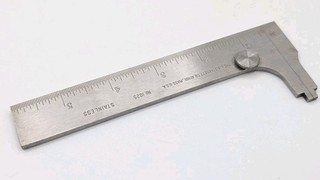 STARRETT No. 1025 6 Inch Size Stainless Steel Pocket Slide Caliper Made In USA