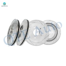 Set of 4 Front 320mm-Rear 308mm Drilled Brake Rotors For 2009-2020 Nissan 370Z