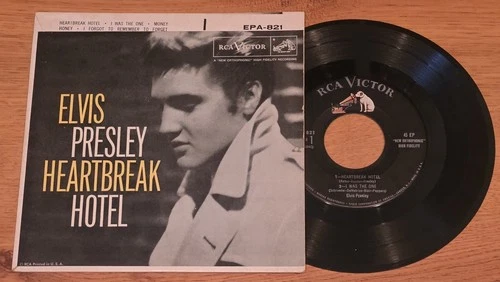 Elvis Presley Heartbreak Hotel RCA Records EPA-821 45 rpm w/ picture sleeve