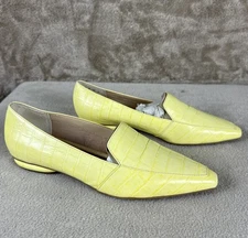 Franco Sarto Women's Balica Loafer Yellow Embossed Croc Size 9M Leather Upper